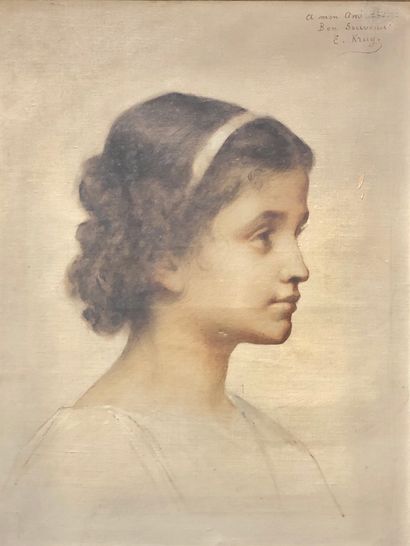 null Edouard KRUG (1829 - 1901)

Etude pour un portrait de jeune fille 

Huile sur...