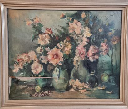 null Jean LAUDY (1877-1956)

Bouquets de fleurs des champs dans des vases et pichets

Huile...