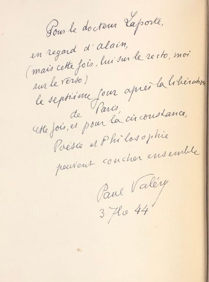 null Paul VALERY

"Charmes"

Poèmes commentés par ALAIN, Gallimard 1929

1 vol. in...