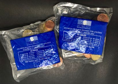 null Lot de 2 sachets de 40 pièces pour le passage à l'euro du 1er janvier 2022

2...