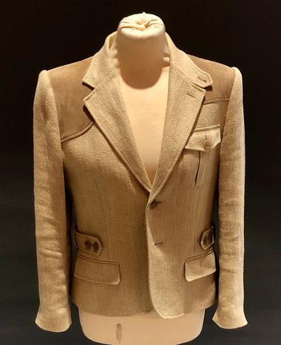 null Ralph Lauren

Veste en lin beige, épaules en peau, T.10 US indiquée