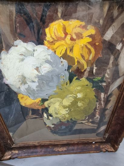  Attribué à Jean COMMUNAL (1911-1892) 
Bouquet de fleurs des champs dans un vase...