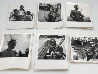 null Photographs, Africa, Belgian Congo, tribes. Circa 1940-55. Set of about thirty...