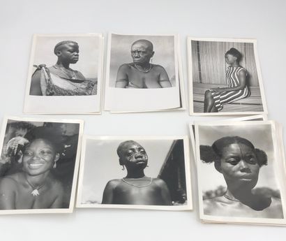 null Photographs, Africa, Belgian Congo, tribes, women. Circa 1940-55. Set of about...