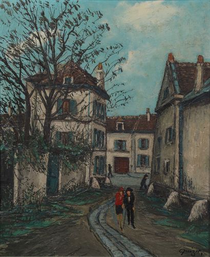 null Alphonse QUIZET (1885 - 1955)

Promeneurs à Montmartre 

Huile sur panneau d'isorel,...