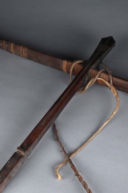 null Crossbow, Southeast Asia

Hardwood with brown patina, wicker, black pigments

L....