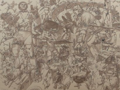 null Nebojsa BEZANIC (1964)

Fantastic war scene, the planes 

Mixed media on paper...