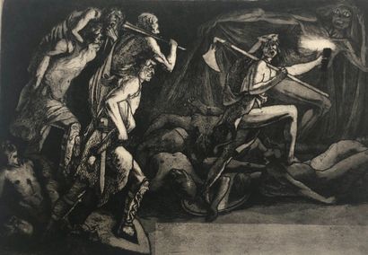 null VALERE BERNARD (1860-1936)



Guerro! Work of the death, death leading the warriors.



one...