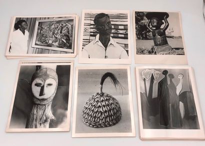 null Photographs, Africa, Belgian Congo, reproductions of works (paintings, sculptures...