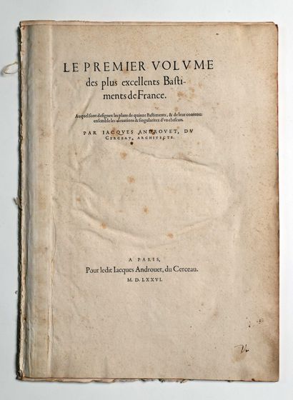 null [Livre du XVIe siècle]. ANDROUET DU CERCEAU (Jacques). Le premier [et second]...