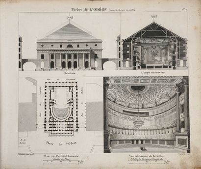 null [Paris]. DONNET (Alexis). Architectonographie des théâtres de Paris, ou Parallèle...