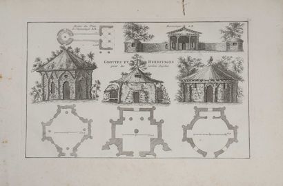 null [Gardens]. LE ROUGE (Georges-Louis). Set of 257 engraved plates belonging to...