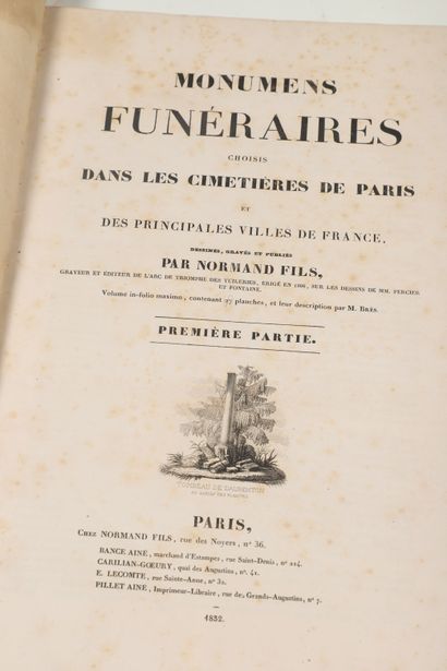 null NORMAND (Louis Marie). Monumens funéraires choisis dans les cimetières de Paris...