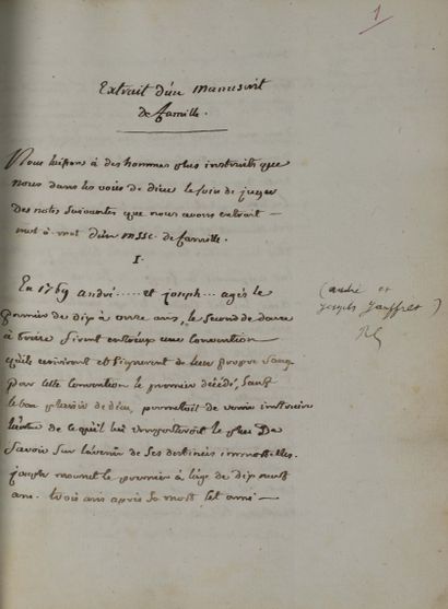 null [Manuscript]. [Spirituality Dreams]. [JAUFFRET (Gaspard-André)]. Extract from...