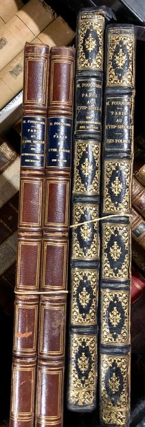 null Paris. Livres anciens et modernes de formats variés dont Lebeuf, Fouquier, Histoire...
