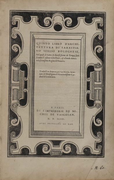 null [Livre du XVIe siècle]. SERLIO (Sebastiano). Quinto libro d'architettura di...