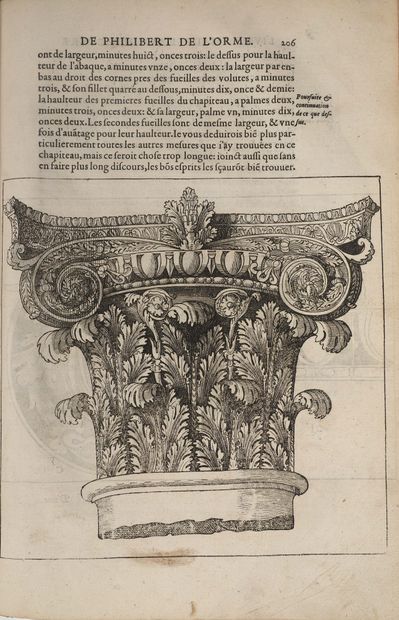 null [Livre du XVIe siècle]. DELORME (Philibert). Le premier tome de l'architecture...