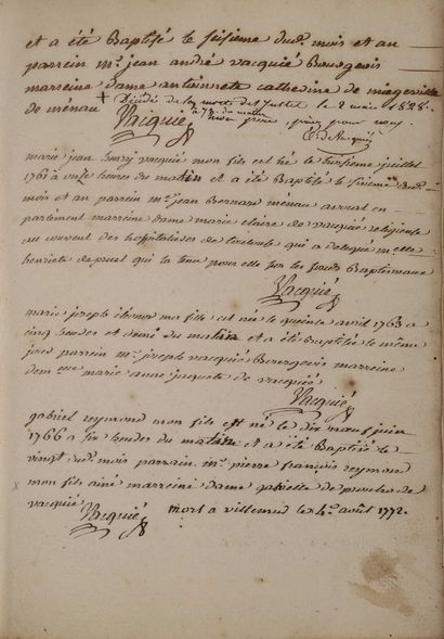 null [Manuscrit.] [Languedoc]. Livre de raison d'un propriétaire à Villemur (actuellement...