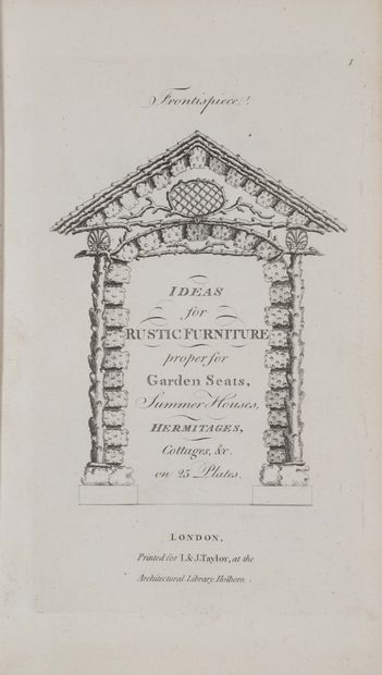 null [Mobilier]. [WRIGHTE (William)]. Ideas for Rustic Furniture, proper for Garden...
