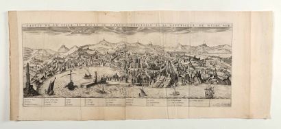 null [Engraving]. [Topography]. [Genoa]. Profile of the city and harbor of Genoa,...