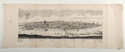 null [Engraving]. [Topography]. [Brussels]. Profile of the city of Brussels, seat...