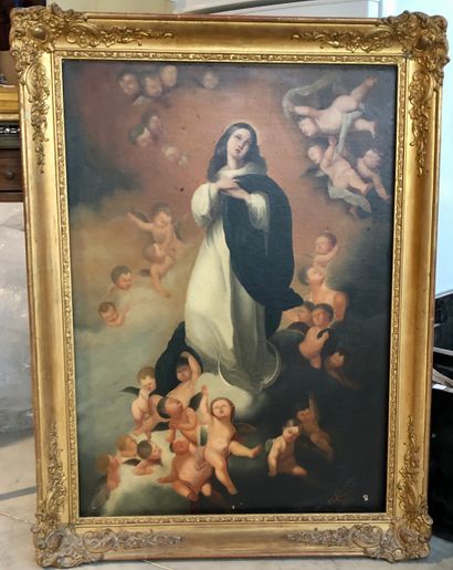null Ch. LEMARESQUIER 

L'Assomption de la Vierge 

Huile sur toile signée en bas...