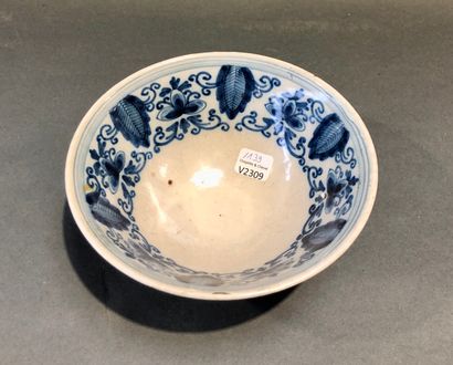null Bol en porcelaine bleu-blanc dans le goût de la Chine 

H. : 6,3 cl 

D. : 15,5...