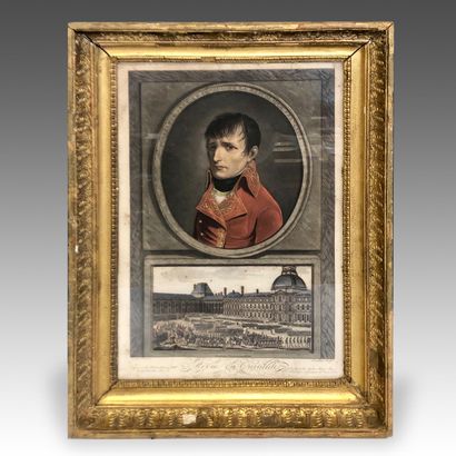 null D'après BOILLY, gravé par LEVACHEZ
Portrait de Napoléon Bonaparte et la revue...