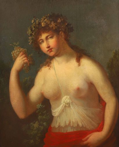 Dans le goût de Jacques Antoine Vallin 
(1760-1835)
Erigone
Huile...