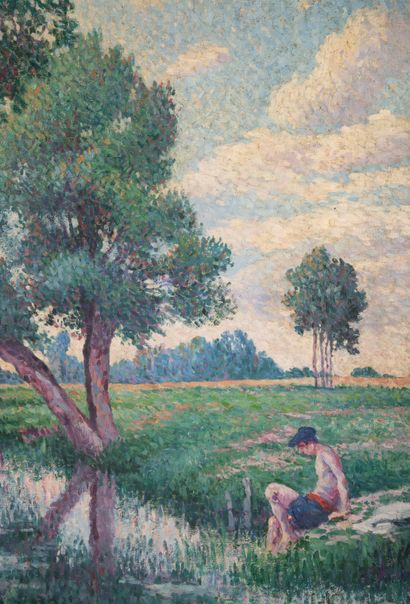 null Maximilien LUCE (1858-1941)
Baigneur au bord de la rivière, 1901
Huile sur toile....