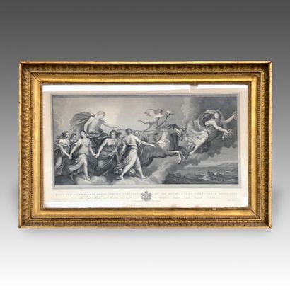 null D'après Guido RENI et Franco RAINALDI
Le char d'Apollon guidé par l'Aurore 
Gravure...