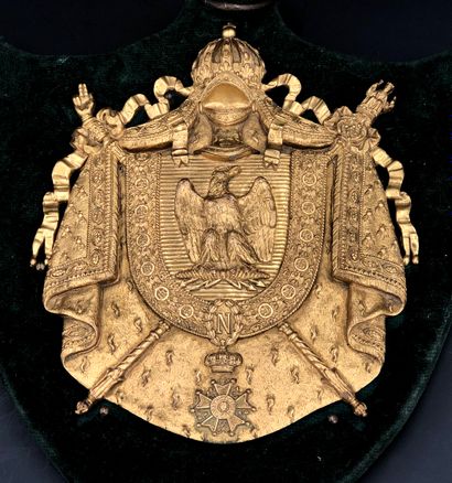 null PAIRE DE PLAQUES POUR SABRETACHE DE GUIDE DE LA MAISON IMPÉRIALE DE NAPOLÉON...