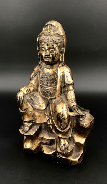 Chine, fin de l’époque Qing,

Sujet en bronze...