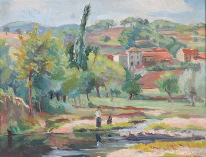 null Frédéric LUCE (1896-1974)
Paysage de Pontoise
Huile sur bois.
Signée « Frédéric...