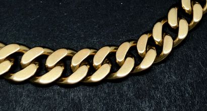null Necklace articulated in yellow gold 750 thousandths the links gourmette filed...