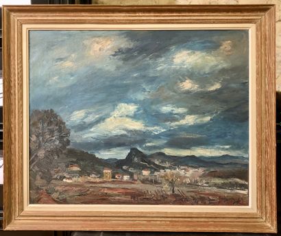 null Anders OSTERLIND (1887-1960)
Stormy weather in Hyères (?)
Oil on canvas, signed...