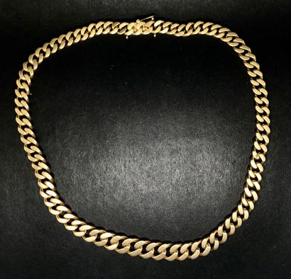 null Necklace articulated in yellow gold 750 thousandths the links gourmette filed...