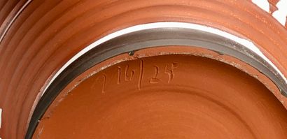 null ILKRA
Vase en céramique à décor de coulures dit "PALERMO"
N° de modèle "114/25"...