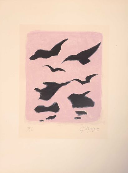 null Georges BRAQUE (1882-1963)

Black birds. 1962.

Lithograph in colors on Arches...