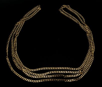 Long necklace in yellow gold 750 thousandths...
