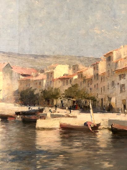 null Octave GALLIAN (1855- c. 1905)
The port of Cassis, Bouches du Rhône
Oil on canvas,...