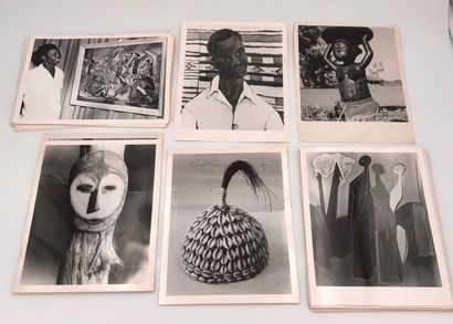 null Photographies, Afrique, Congo Belge, reproductions d’œuvres (tableaux, sculptures...