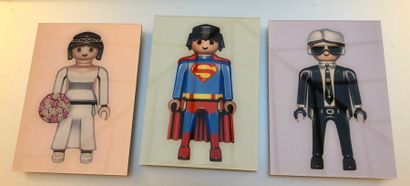 null Pierre Adrien SOLLIER / LUMAS ART NOW 
6 figurines playmobil sur plaques en...
