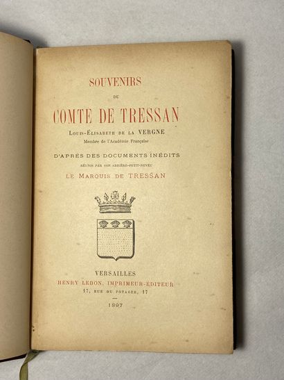 null De Tressan, Vergne, Louis-Élisabeth Souvenirs du comte de Tressan. Versailles,...