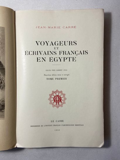 null Carré, Jean-Marie Voyageurs et écrivains français en Égypte. Édité au Caire...