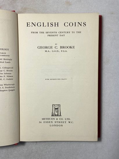 null Brooke, George C. English coins, from the seventh century to the present day....