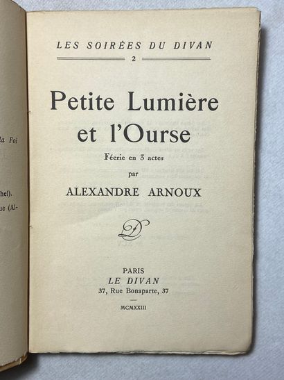 null Arnoux, Alexandre Petite lumière et l'Ourse. Féérie en 3 actes. Édité à Paris...