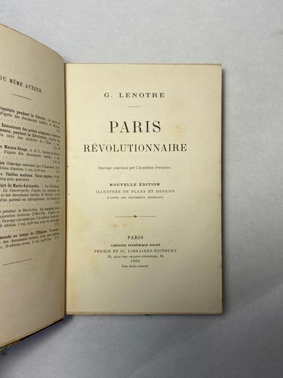null G. Lenotre Paris révolutionnaire. Édité à Paris à la librairie académique Perrin...