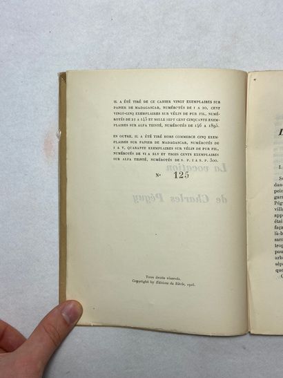 null Péguy, Marcel La vocation de Charles Péguy. Édité à Paris aux Éditions du siècle....