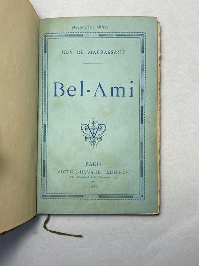 null Maupassant Bel-Ami. Published in Paris by Victor-Havard in 1885. In-12 with...